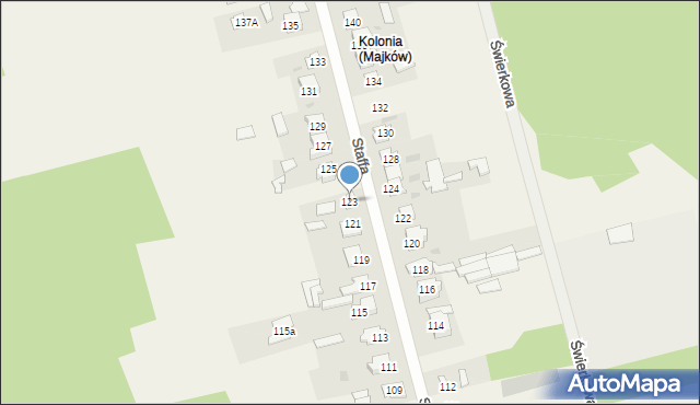 Majków, Staffa Leopolda, 123, mapa Majków