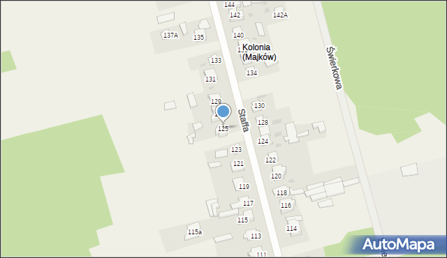 Majków, Staffa Leopolda, 125, mapa Majków