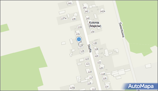 Majków, Staffa Leopolda, 127a, mapa Majków