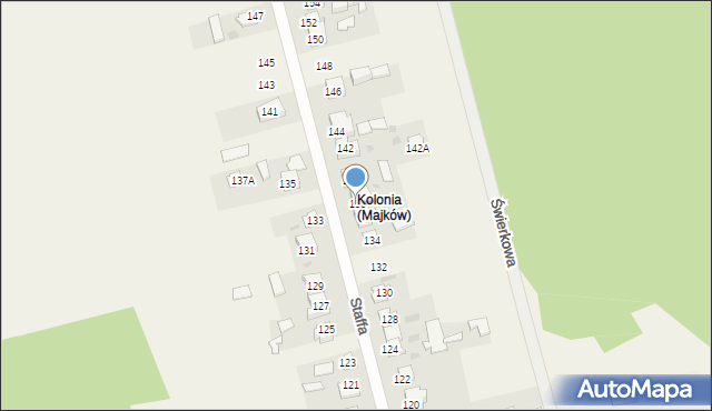 Majków, Staffa Leopolda, 138, mapa Majków