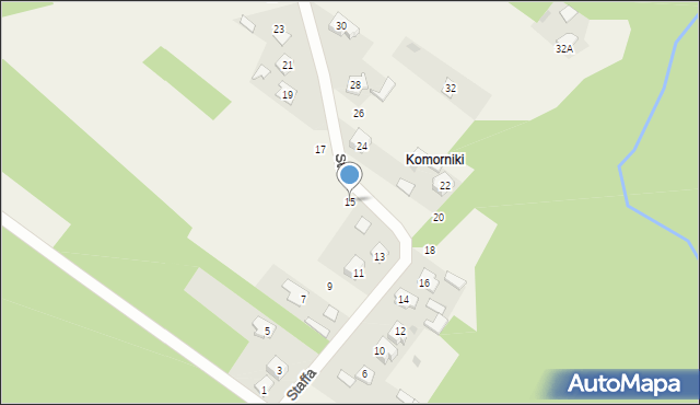 Majków, Staffa Leopolda, 15, mapa Majków