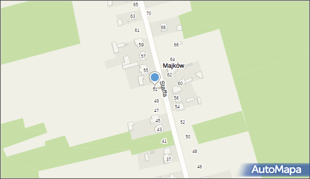 Majków, Staffa Leopolda, 51, mapa Majków