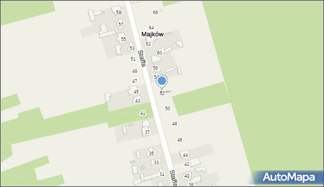 Majków, Staffa Leopolda, 52, mapa Majków