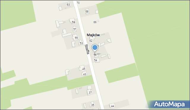 Majków, Staffa Leopolda, 56, mapa Majków