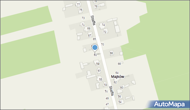 Majków, Staffa Leopolda, 61, mapa Majków