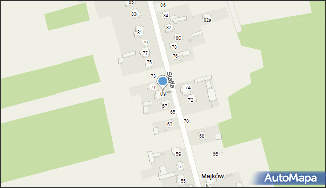 Majków, Staffa Leopolda, 69, mapa Majków