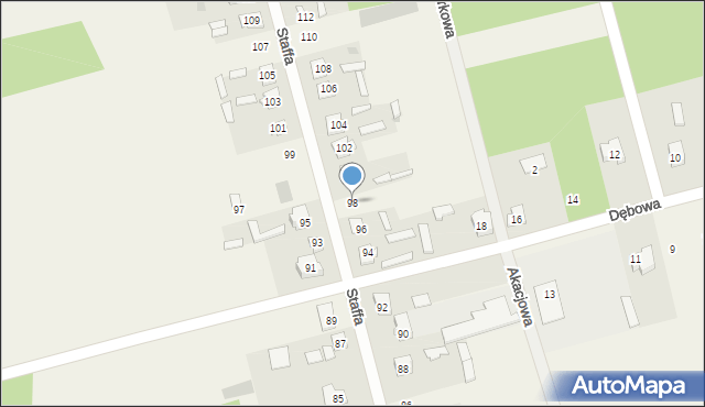Majków, Staffa Leopolda, 98, mapa Majków