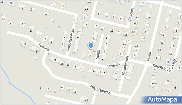 Maków Mazowiecki, Staffa Leopolda, 3, mapa Maków Mazowiecki