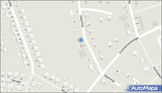 Malbork, Stamma Feliksa, 13, mapa Malborka