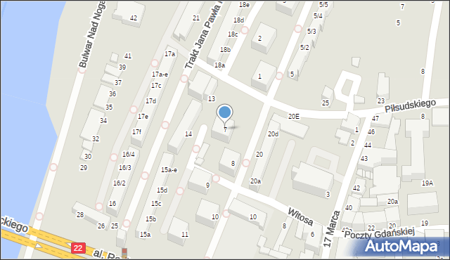 Malbork, Stare Miasto, 7, mapa Malborka