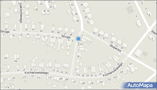 Malbork, Struga Andrzeja, 2, mapa Malborka
