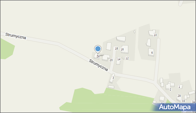 Malinowice, Strumyczna, 24, mapa Malinowice