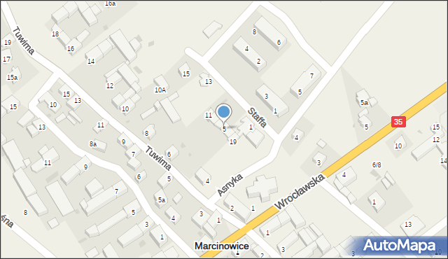 Marcinowice, Staffa Leopolda, 5, mapa Marcinowice