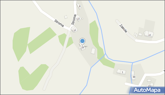 Marciszów, Stroma, 14, mapa Marciszów