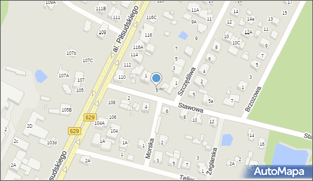 Marki, Stawowa, 3, mapa Marki