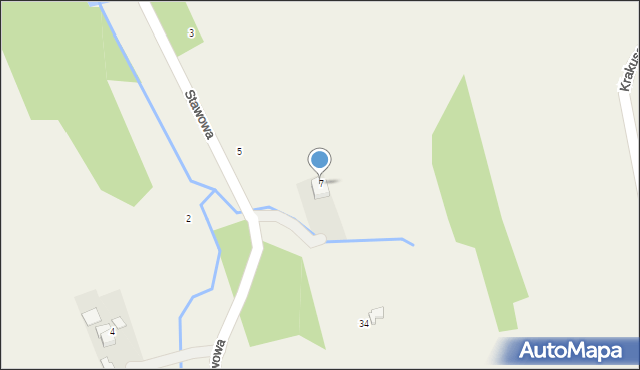 Marklowice, Stawowa, 7, mapa Marklowice