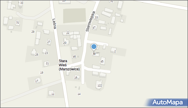 Marszowice, Starowiejska, 39, mapa Marszowice
