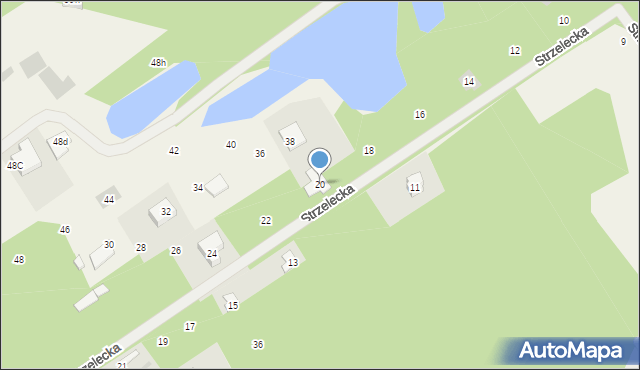 Marynin, Strzelecka, 20, mapa Marynin