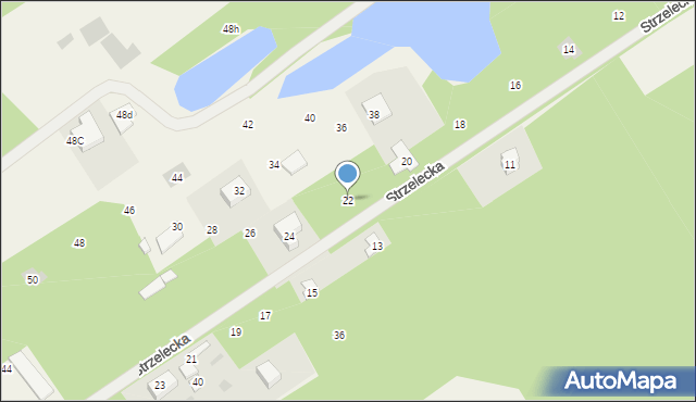 Marynin, Strzelecka, 22, mapa Marynin