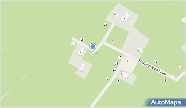 Marynin, Stumilowego Lasu, 17, mapa Marynin