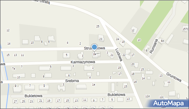 Marysin, Strumykowa, 1a, mapa Marysin