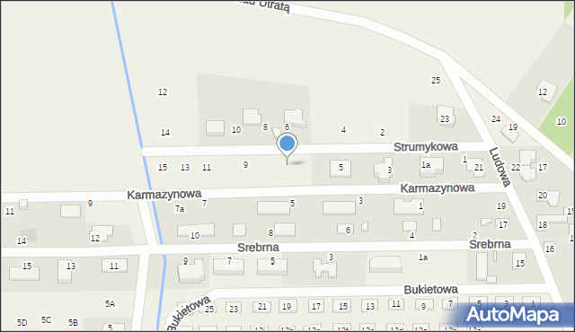 Marysin, Strumykowa, 7, mapa Marysin