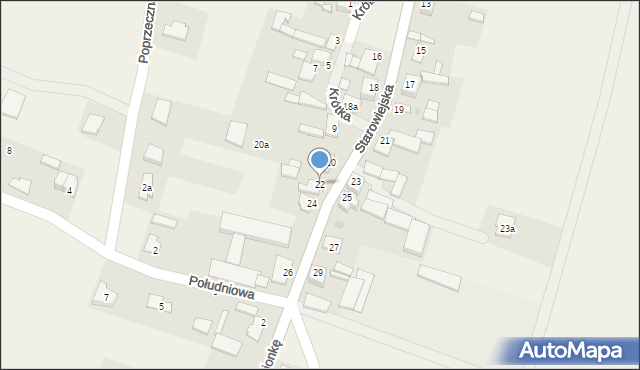 Marzęcice, Starowiejska, 22, mapa Marzęcice