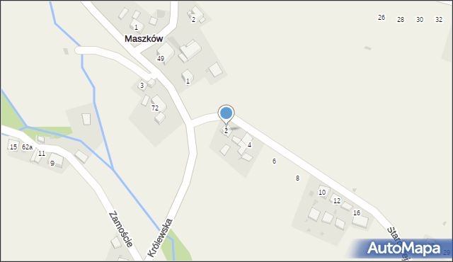 Maszków, Starowiejska, 2, mapa Maszków