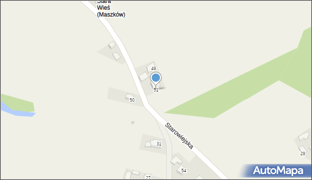 Maszków, Starowiejska, 51, mapa Maszków