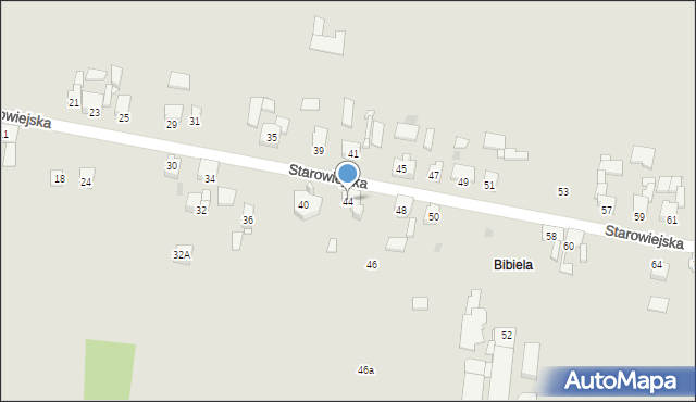 Miasteczko Śląskie, Starowiejska, 44, mapa Miasteczko Śląskie