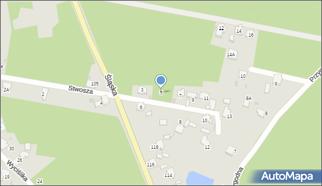 Miasteczko Śląskie, Stwosza Wita, 5, mapa Miasteczko Śląskie
