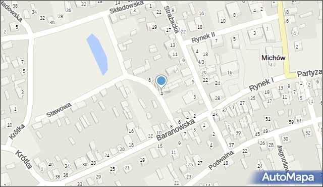 Michów, Stawowa, 4, mapa Michów
