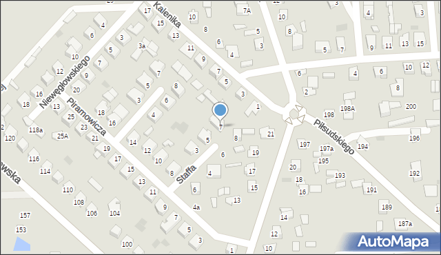 Międzyrzec Podlaski, Staffa Leopolda, 7, mapa Międzyrzec Podlaski