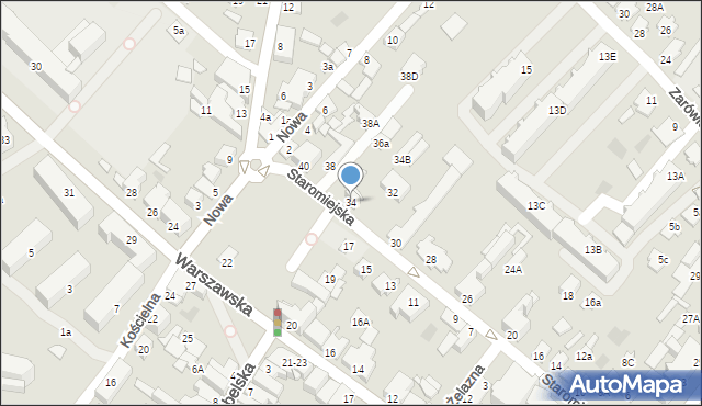 Międzyrzec Podlaski, Staromiejska, 34, mapa Międzyrzec Podlaski