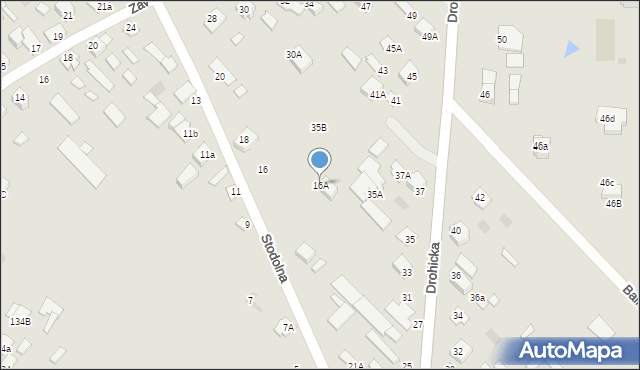 Międzyrzec Podlaski, Stodolna, 16A, mapa Międzyrzec Podlaski
