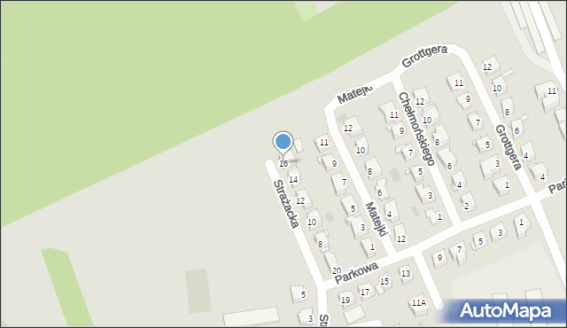 Międzyrzec Podlaski, Strażacka, 16, mapa Międzyrzec Podlaski