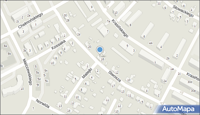 Międzyrzecz, Stwosza Wita, 18, mapa Międzyrzecz