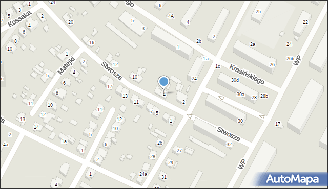 Międzyrzecz, Stwosza Wita, 4, mapa Międzyrzecz