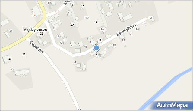 Międzyrzecze, Strumykowa, 6, mapa Międzyrzecze