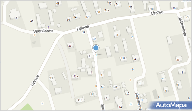 Mielenko, Strażacka, 1, mapa Mielenko