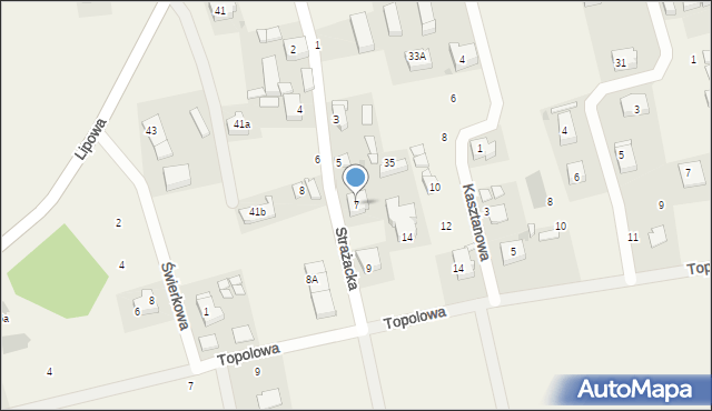 Mielenko, Strażacka, 7, mapa Mielenko
