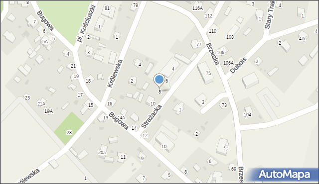 Mielnik, Strażacka, 8, mapa Mielnik