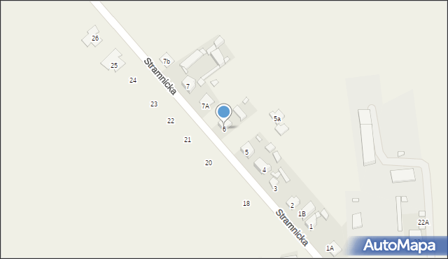 Mieszków, Stramnicka, 6, mapa Mieszków