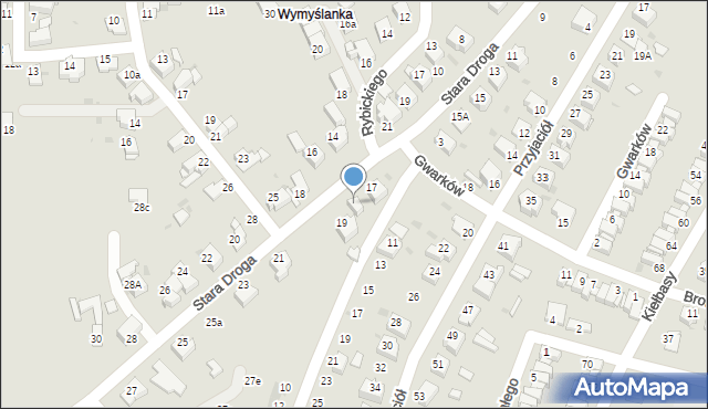 Mikołów, Stara Droga, 17A, mapa Mikołów