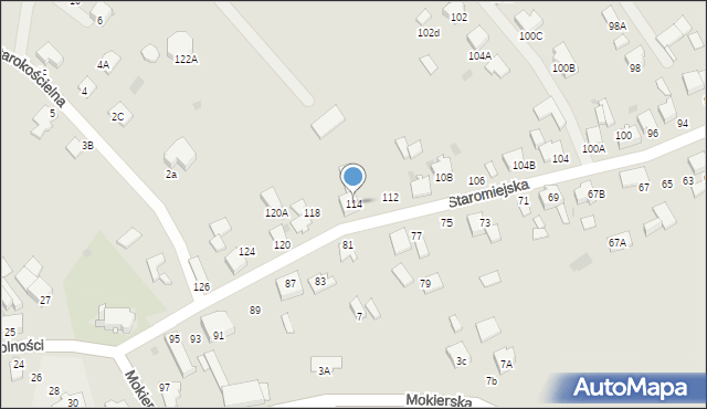 Mikołów, Staromiejska, 114, mapa Mikołów