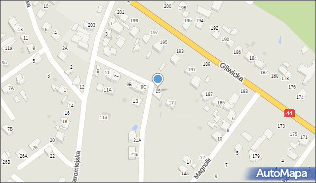 Mikołów, Staromiejska, 15, mapa Mikołów