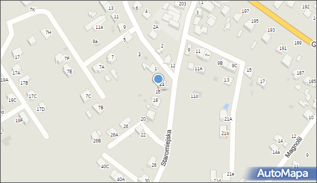 Mikołów, Staromiejska, 16, mapa Mikołów