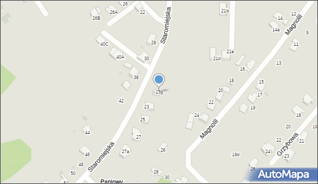 Mikołów, Staromiejska, 23g, mapa Mikołów