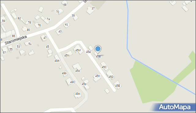 Mikołów, Staromiejska, 45B, mapa Mikołów