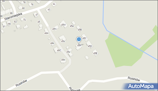 Mikołów, Staromiejska, 45K, mapa Mikołów